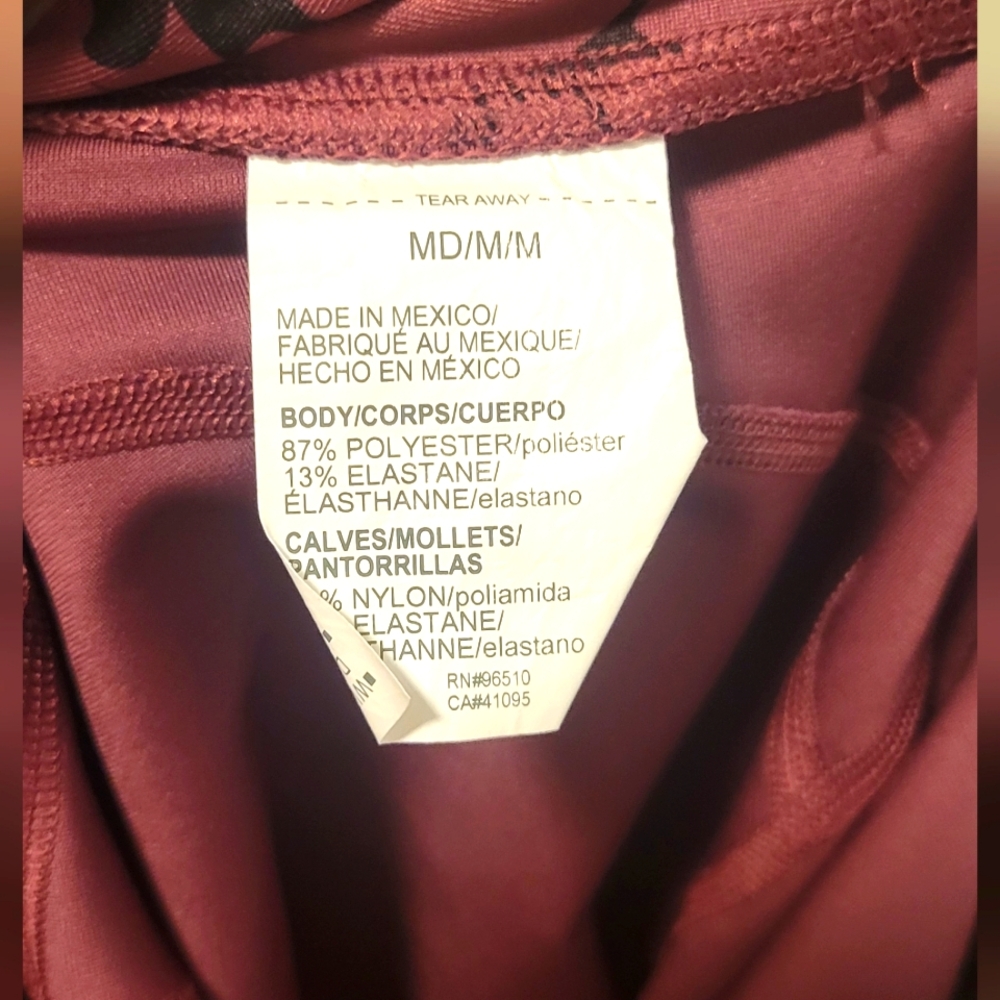 Under Armour Women's Deep Maroon Ankle Crop Ako Print Leggings - Picture 8 of 11